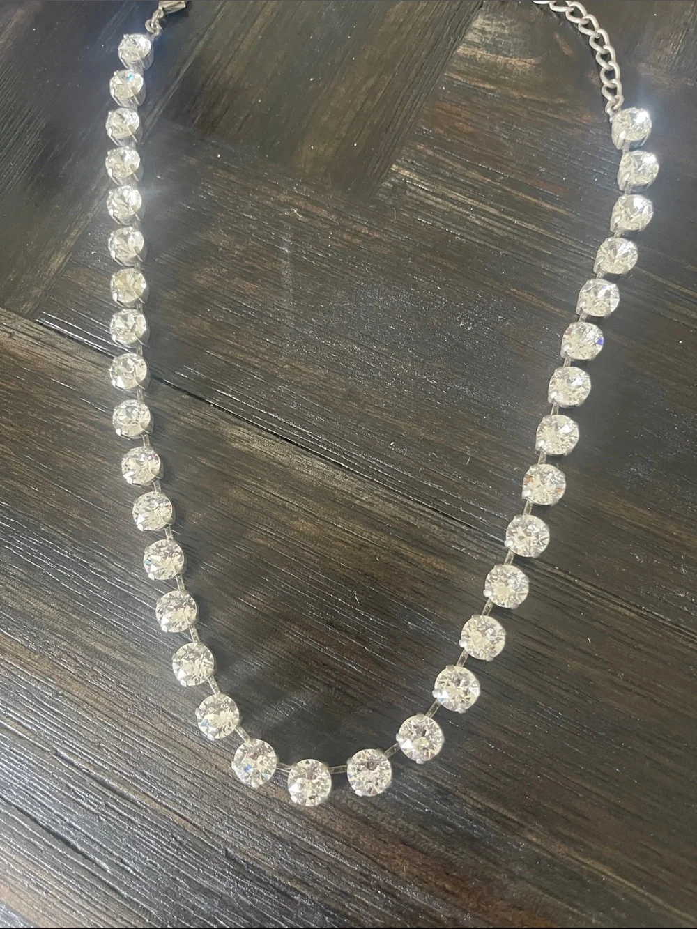 Cubic zirconia  Necklace in Silver